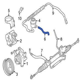 Jaguar OE - Power Steering Reservoir Hose