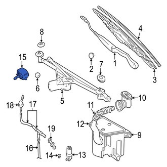 Jaguar OE - Front Windshield Washer Nozzle