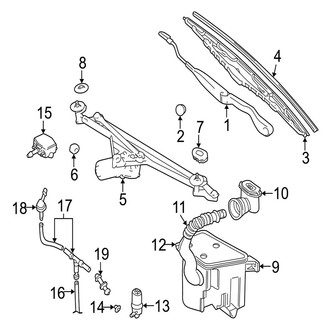 Jaguar OE - Windshield - Wiper & Washer Components