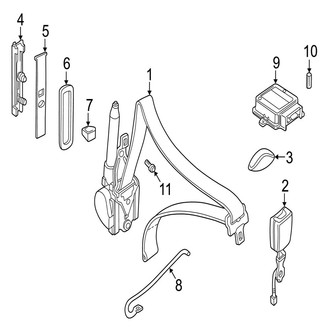 Jaguar OE - Restraint Systems - Front Seat Belts
