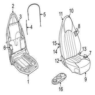 Jaguar OE - Seats & Tracks - Front Seat Components (Classic Seat)