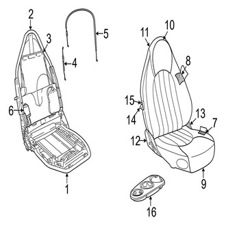 Jaguar OE - Seats & Tracks - Front Seat Components (Sport Seat)