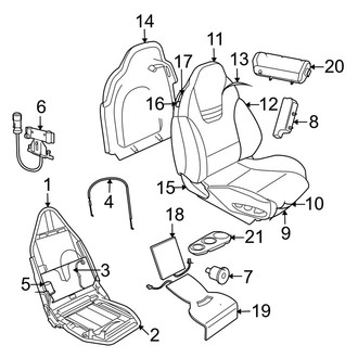 Jaguar OE - Seats & Tracks - Front Seat Components (Recaro Seat)