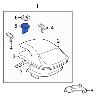 Jaguar OE - Convertible Top Stowage Compartment Lid Striker