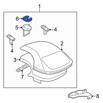 Jaguar OE - Convertible Top Stowage Compartment Lid Striker Spacer