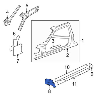 Jaguar OE - Front Left Rocker Panel Bracket