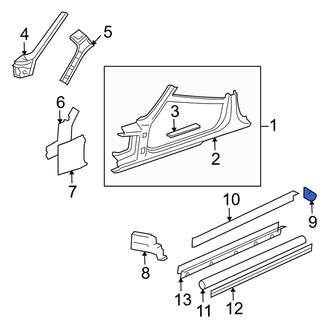 Jaguar OE - Rear Left Rocker Panel Bracket