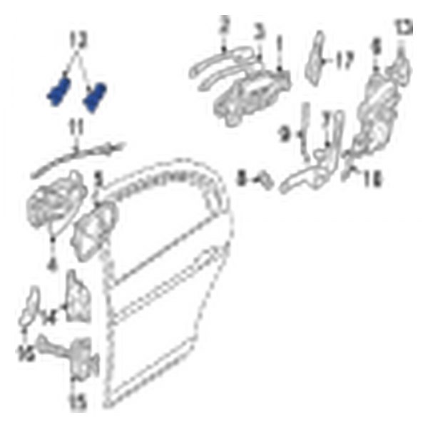 Jaguar OE XR811821 Rear Door Latch Cable Clip