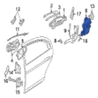 Jaguar OE - Rear Right Door Latch Assembly