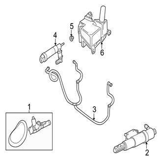 Jaguar OE - Front Lamps - Washer Components (Base)
