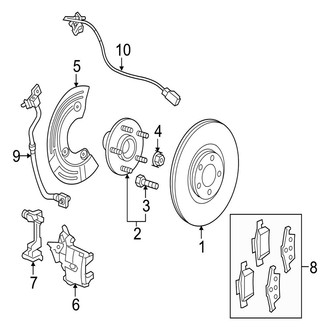Jaguar OE - Rear Suspension - Brake Components (Base / R)