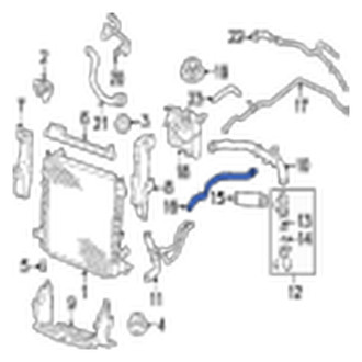 Jaguar OE - Lower Radiator Coolant Hose