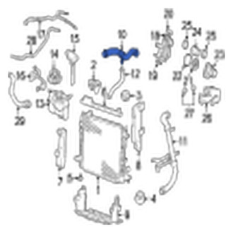 Jaguar OE - Upper Radiator Coolant Hose