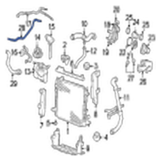 Jaguar OE - Upper Radiator Coolant Hose