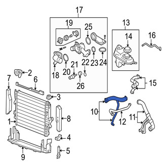 Jaguar OE - Upper Radiator Coolant Hose