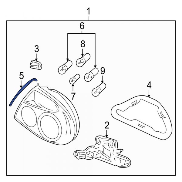 Jaguar OE JLM21244 Tail Light Seal