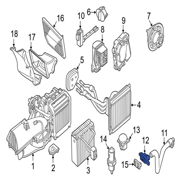Jaguar OE XR840055 Cabin Air Temperature Sensor