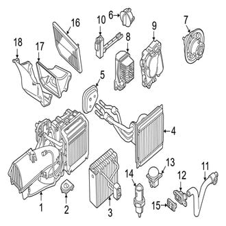 Jaguar OE - Air Conditioner & Heater - Evaporator & Heater Components