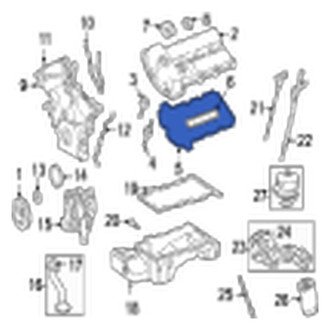 Jaguar OE - Left Engine Valve Cover Gasket