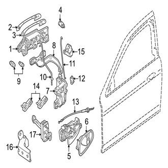Jaguar OE - Front Door - Lock & Hardware