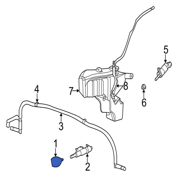 Jaguar OE C2S30311XXX Front Right Headlight Washer Cover