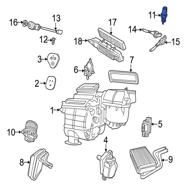 Jaguar OE XR858222 Ambient Air Temperature Sensor