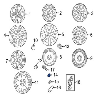 Jaguar OE - Wheel Lock Set