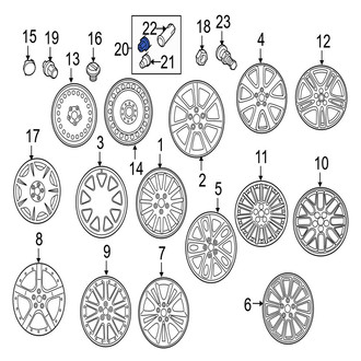 Jaguar OE - Wheel Lock Set