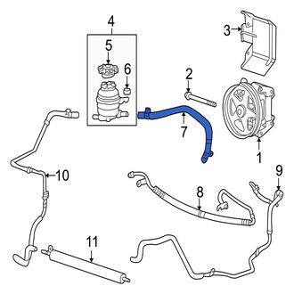 Jaguar OE - Power Steering Reservoir Hose