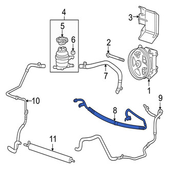 Jaguar OE - Power Steering Pressure Hose