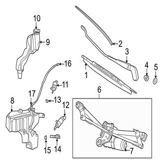 Jaguar OE - Windshield - Wiper & Washer Components (Sport / VDP Edition)
