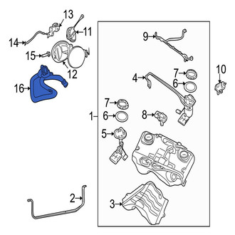 Jaguar OE - Fuel Tank Filler Neck