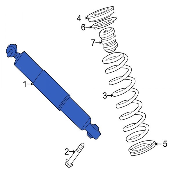 Jaguar OE C2S32164 Rear Suspension Shock Absorber