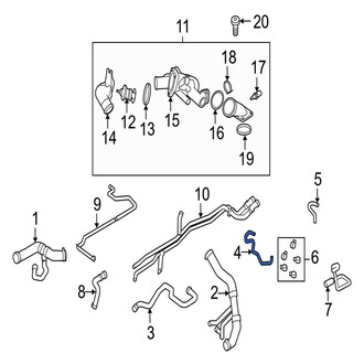 Jaguar OE - Engine Coolant Overflow Hose