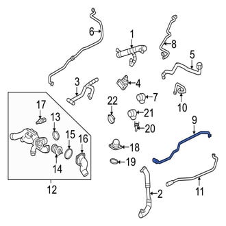 Jaguar OE - Engine Coolant Overflow Hose