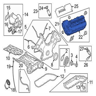Jaguar OE - Right Engine Valve Cover Gasket