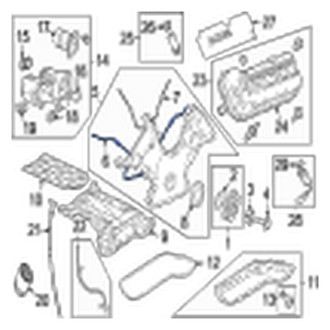 Jaguar OE - Lower Engine Timing Cover Gasket