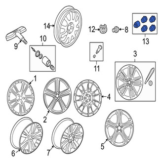 Jaguar OE - Wheel Lock Set