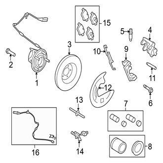 Jaguar OE - Front Suspension - Brake Components (With 326 mm Brakes)