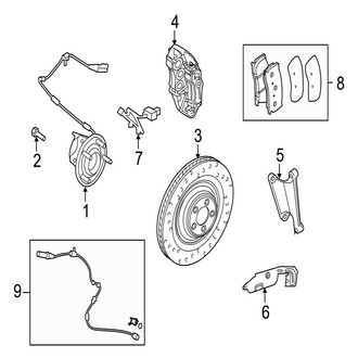 Jaguar OE - Front Suspension - Brake Components (With Alcon Brakes)