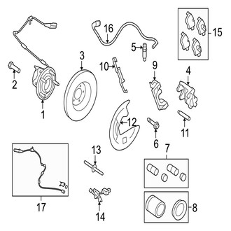 Jaguar OE - Front Suspension - Brake Components (With 380 mm Brakes)