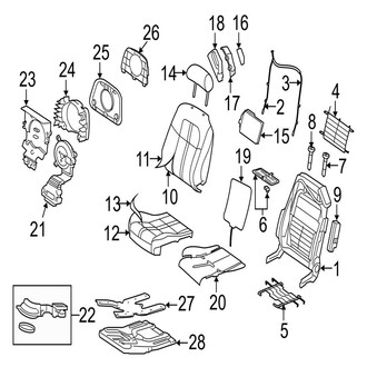 Jaguar OE - Seats & Tracks - Front Seat Components (Sport Trim)
