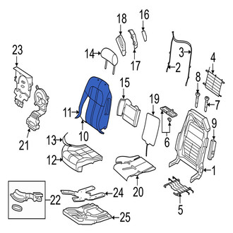 Jaguar OE - Rear Right Seat Back Cushion Cover