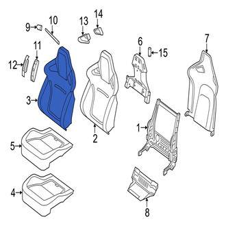 Jaguar OE - Rear Right Seat Back Cushion Cover
