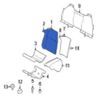 Jaguar OE - Front Left Seat Back Cushion Cover