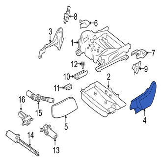 Jaguar OE - Left Outer Seat Back Recliner Adjustment Mechanism Cover