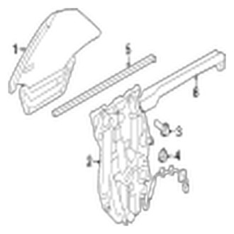 Jaguar OE - Quarter Panel - Glass & Hardware (Convertible)