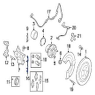 Jaguar OE - Front Disc Brake Anti-Rattle Clip