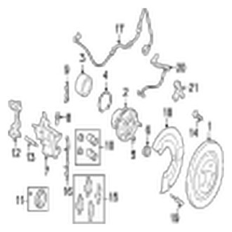 Jaguar OE - Rear Suspension - Brake Components (With 380 mm Brakes)