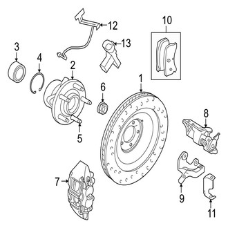 Jaguar OE - Rear Suspension - Brake Components (With Alcon Brakes)